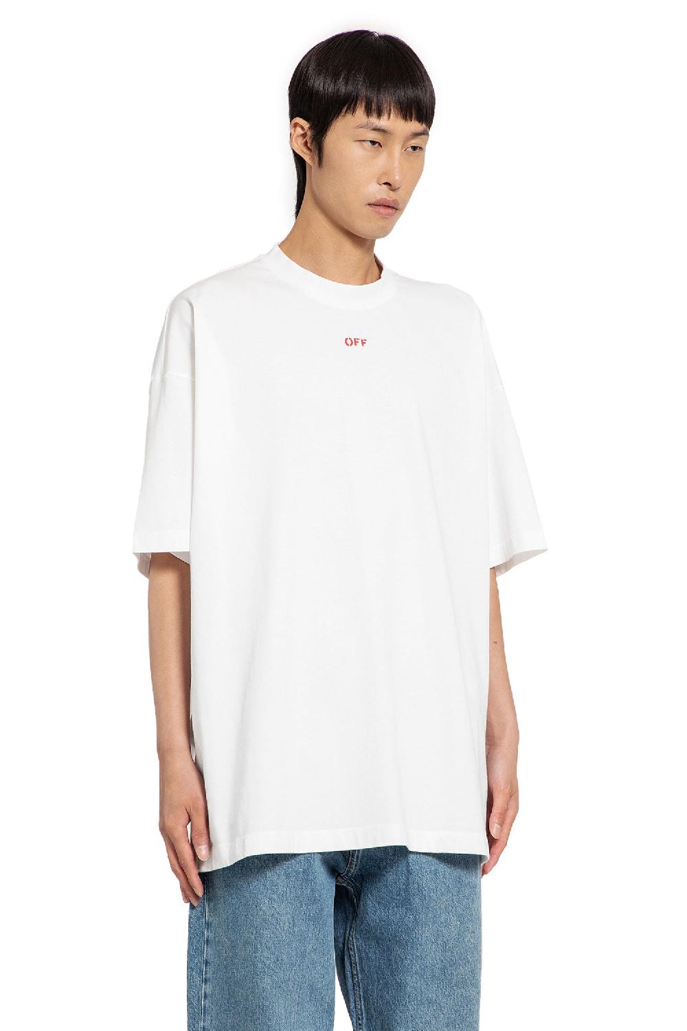 Antonioli OFF-WHITE MAN WHITE T-SHIRTS & TANK TOPS