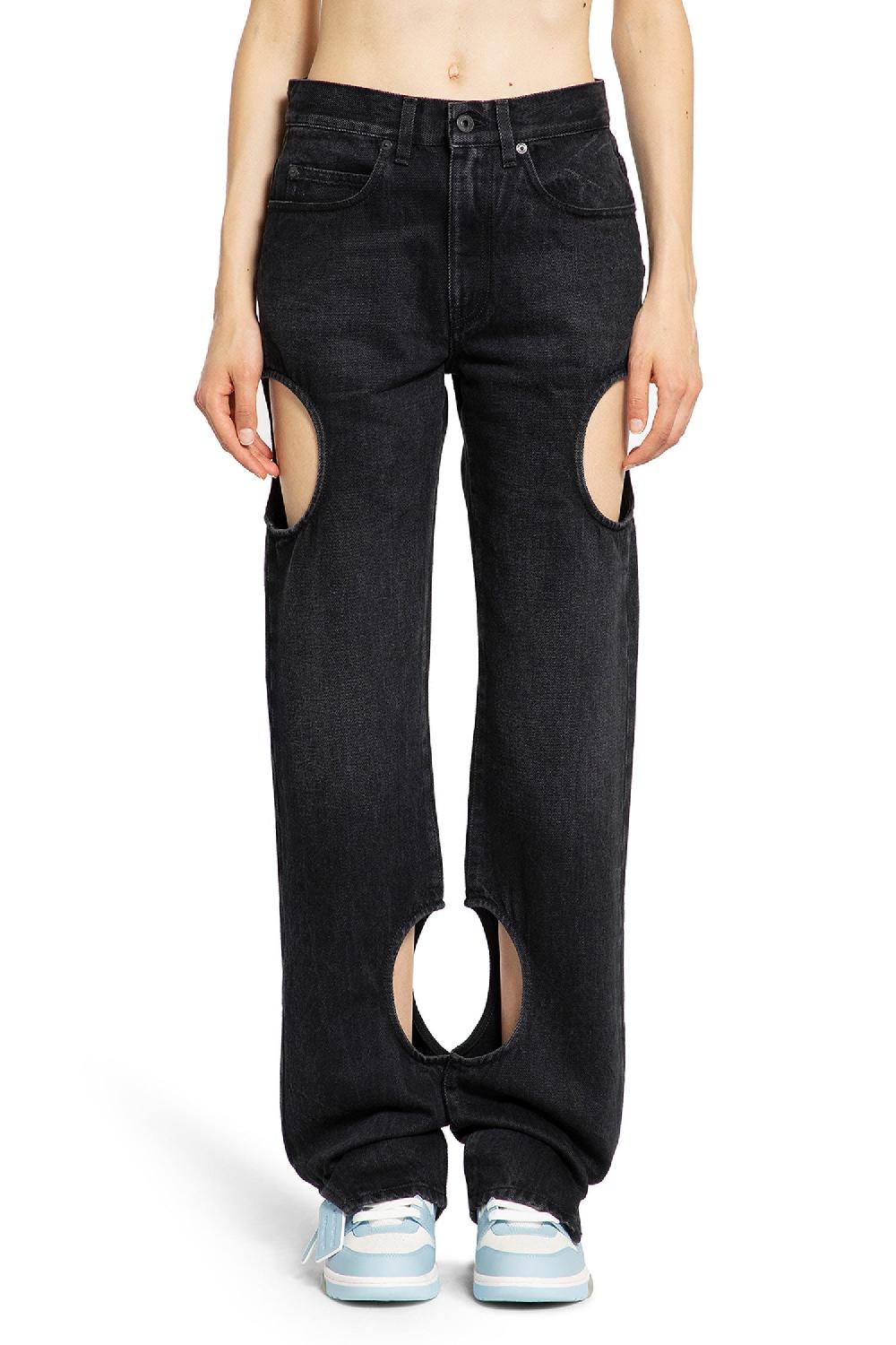 Antonioli OFF-WHITE WOMAN BLACK JEANS