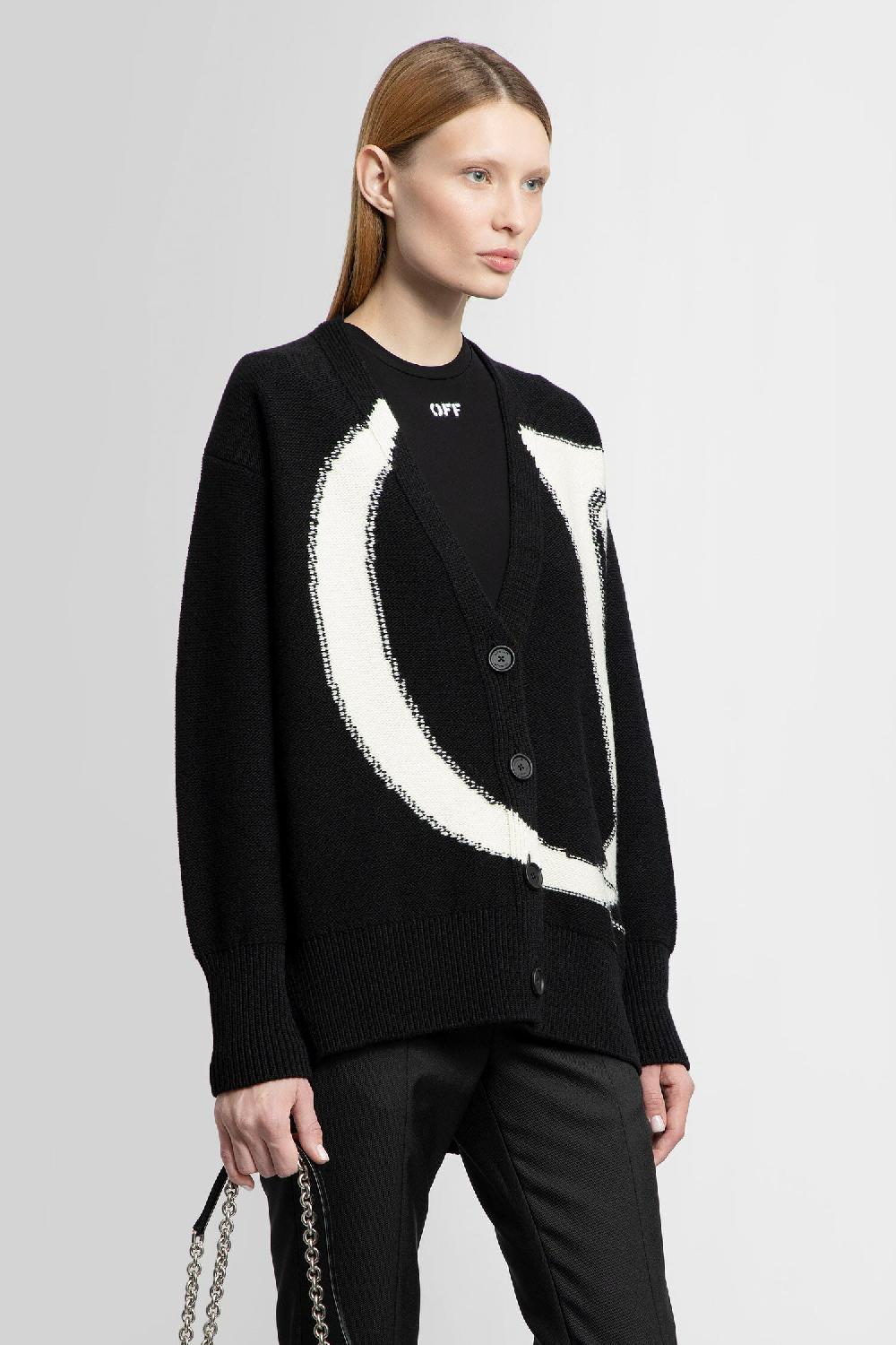 Antonioli OFF-WHITE WOMAN BLACK KNITWEAR