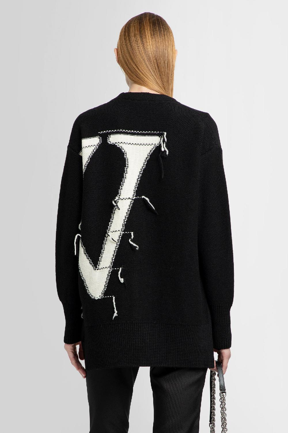 Antonioli OFF-WHITE WOMAN BLACK KNITWEAR