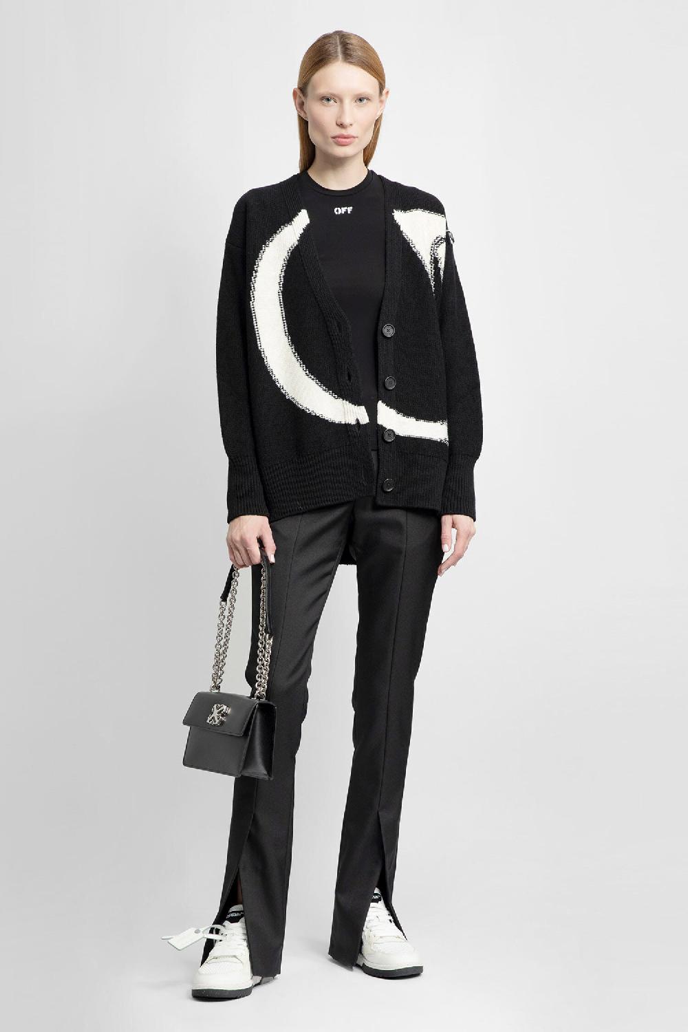 Antonioli OFF-WHITE WOMAN BLACK KNITWEAR