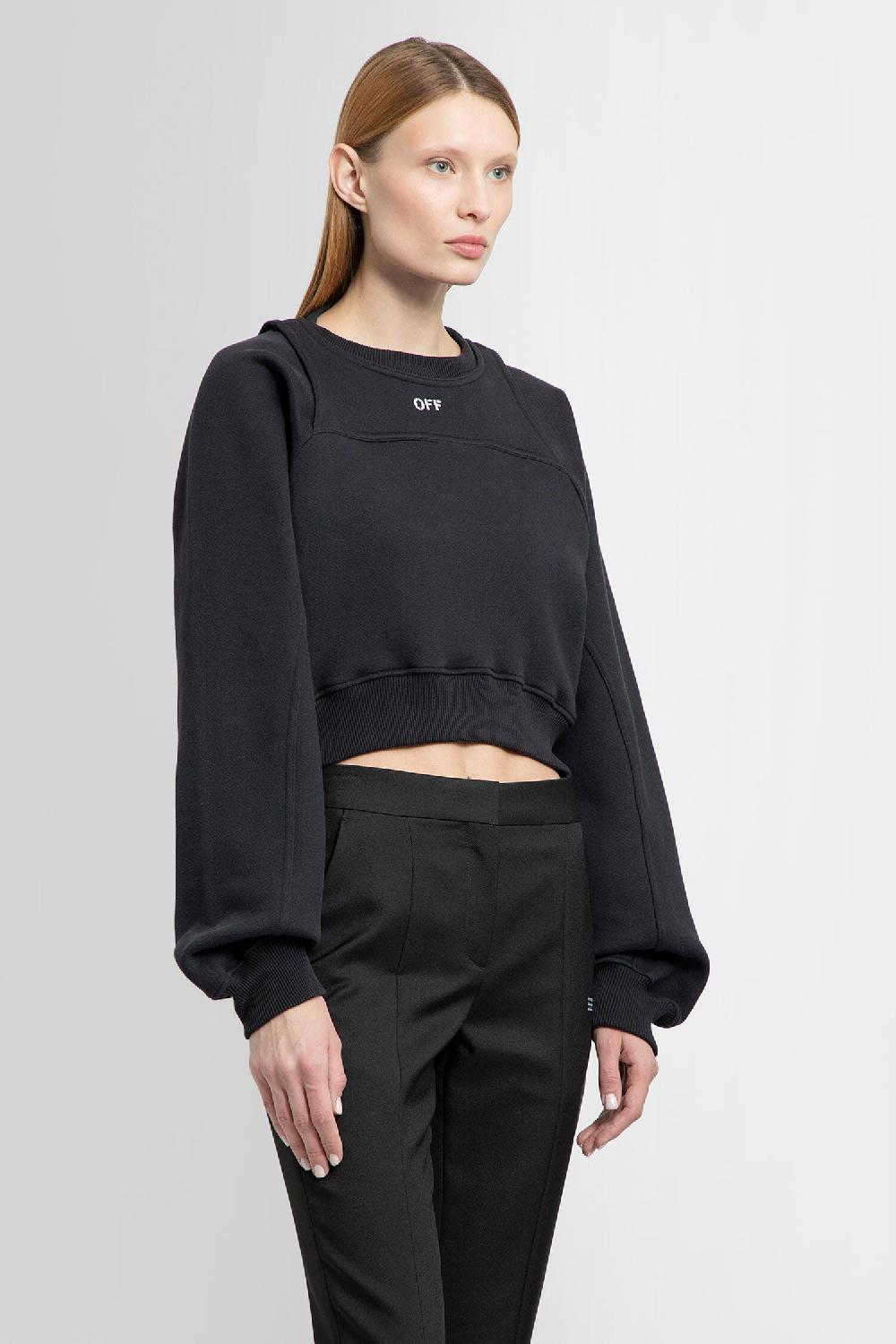 Antonioli OFF-WHITE WOMAN BLACK SWEATSHIRTS