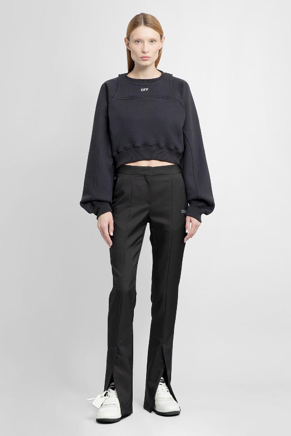Antonioli OFF-WHITE WOMAN BLACK SWEATSHIRTS