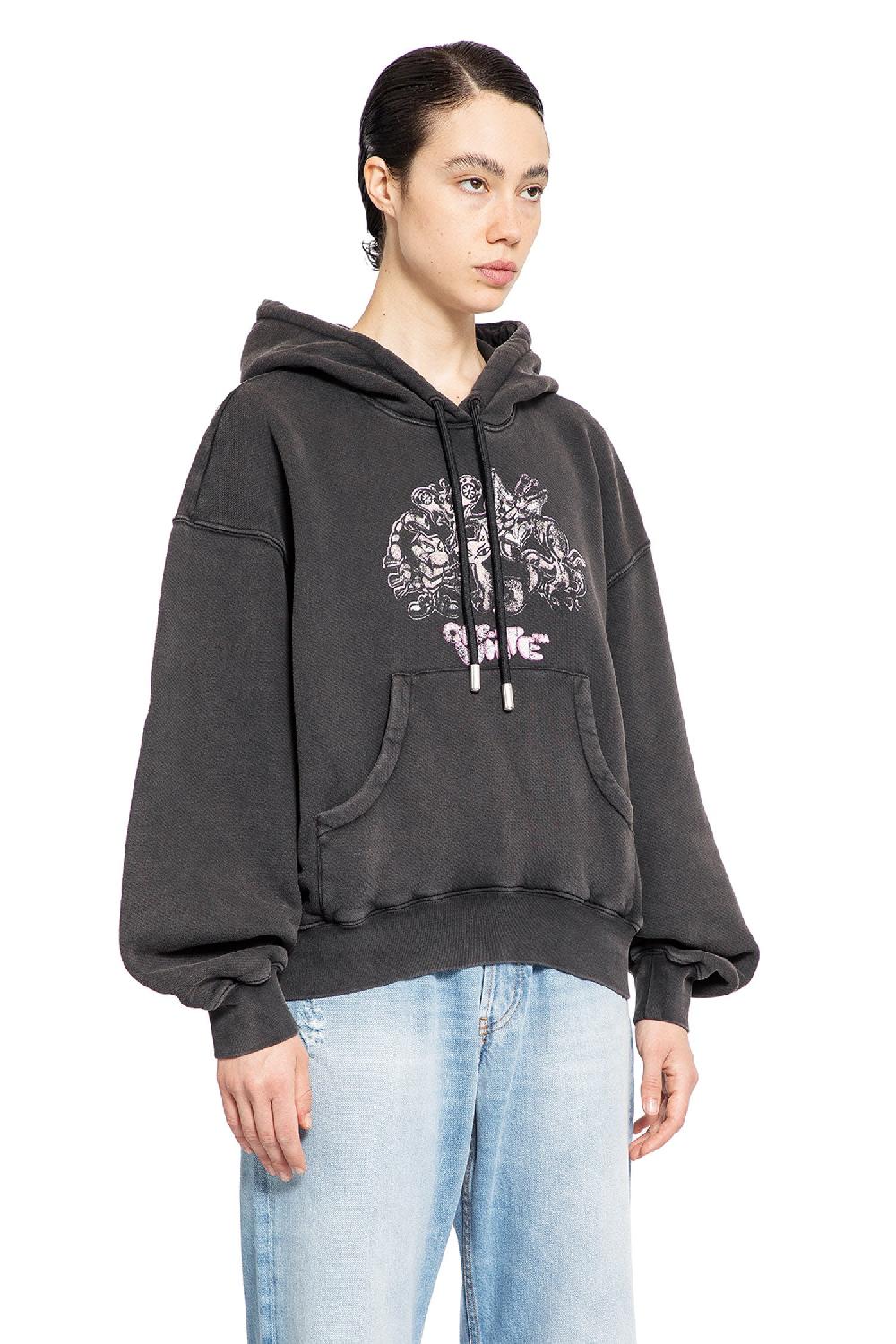 Antonioli OFF-WHITE WOMAN BLACK SWEATSHIRTS