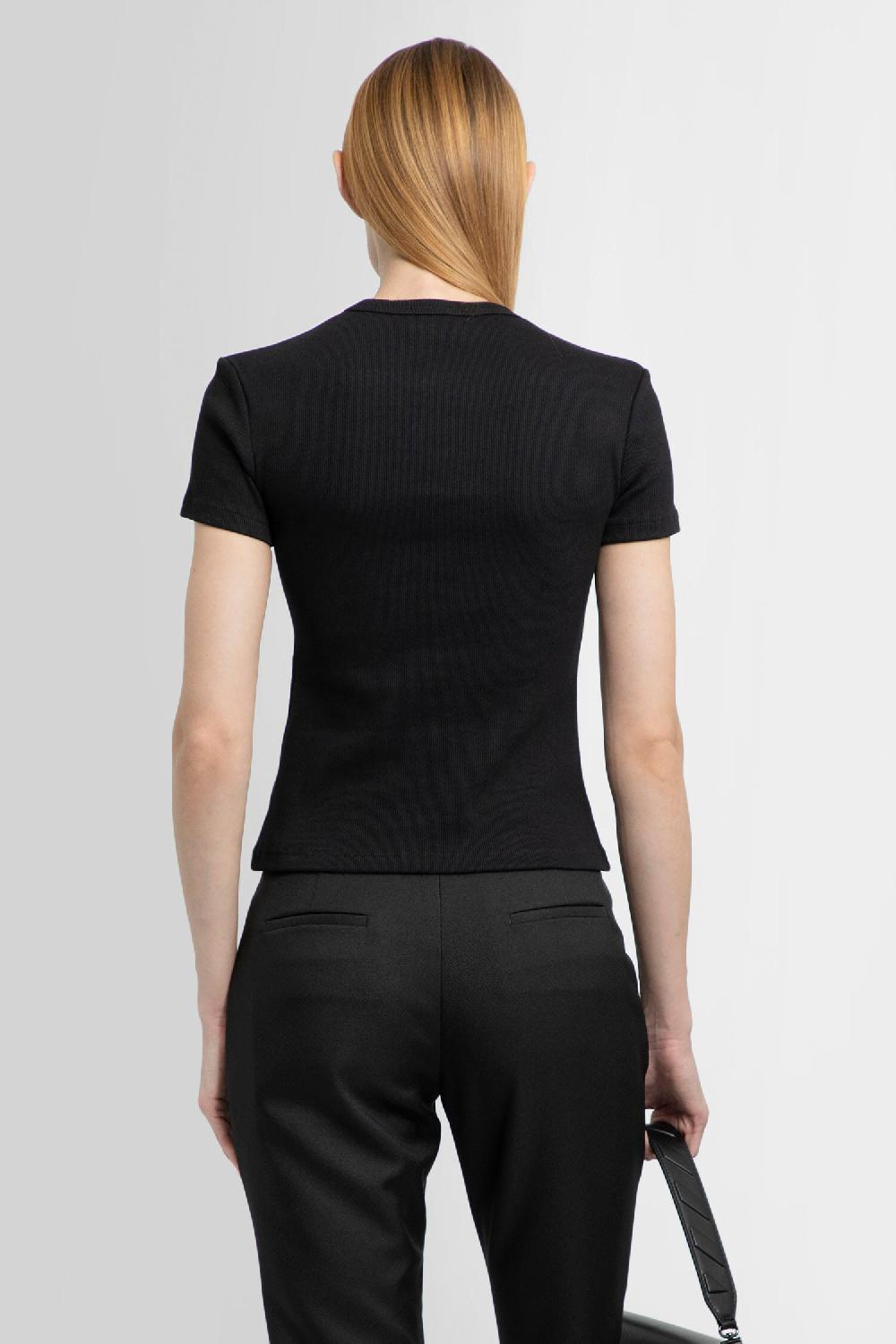 Antonioli OFF-WHITE WOMAN BLACK T-SHIRTS & TANK TOPS