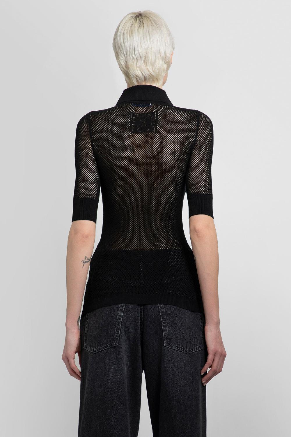 Antonioli OFF-WHITE WOMAN BLACK T-SHIRTS & TANK TOPS