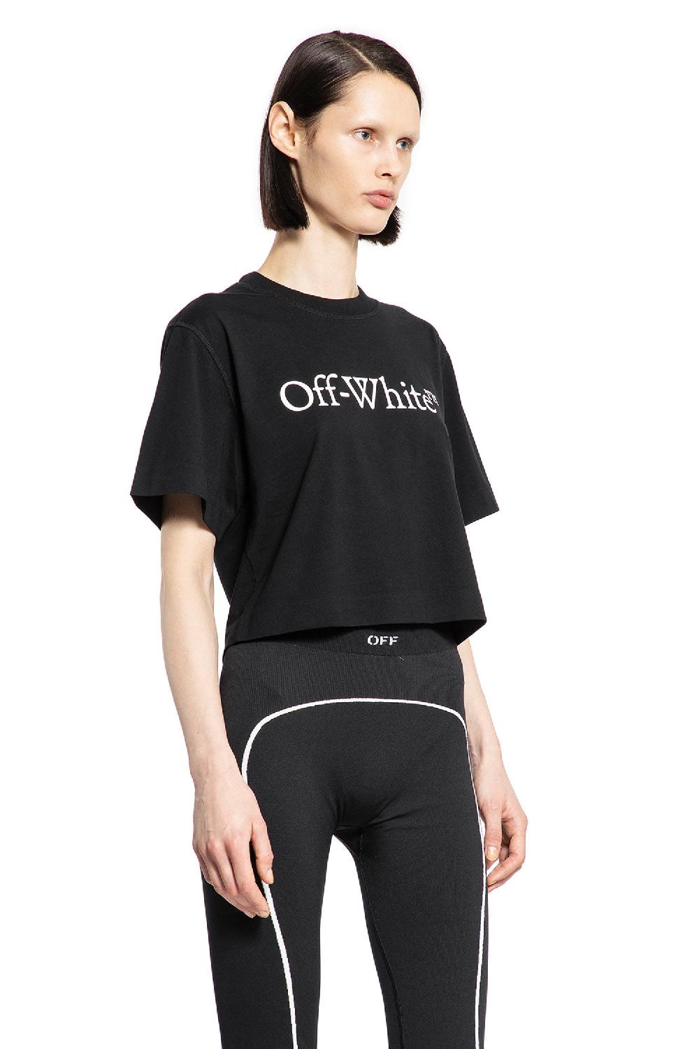 Antonioli OFF-WHITE WOMAN BLACK T-SHIRTS & TANK TOPS