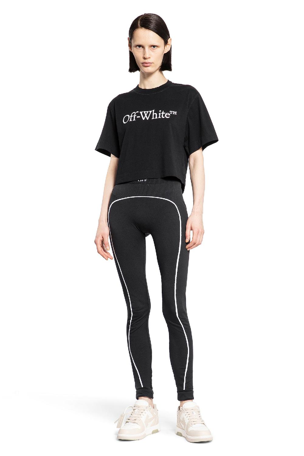 Antonioli OFF-WHITE WOMAN BLACK T-SHIRTS & TANK TOPS