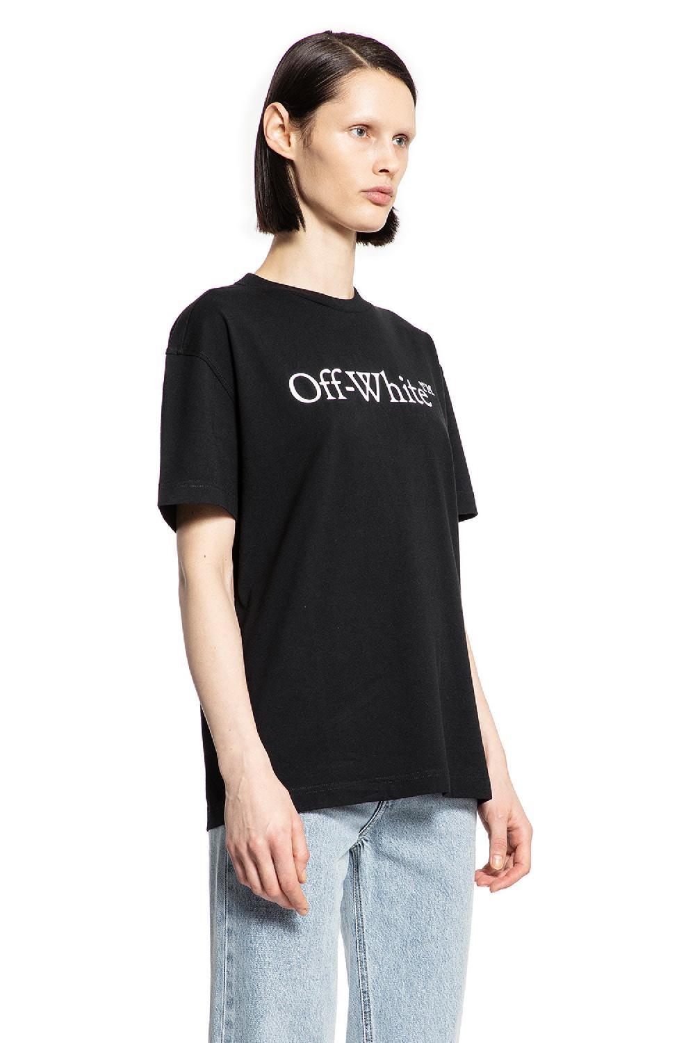 Antonioli OFF-WHITE WOMAN BLACK T-SHIRTS & TANK TOPS