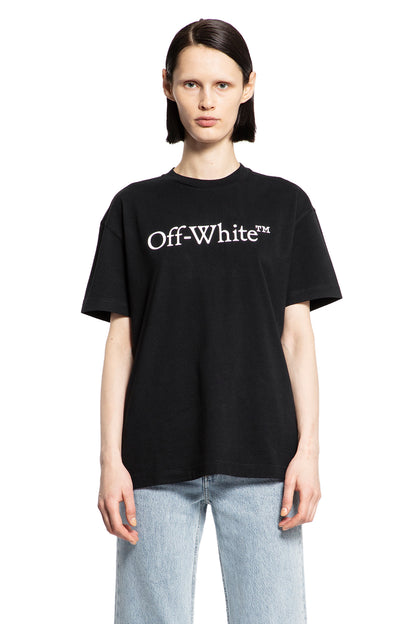Antonioli OFF-WHITE WOMAN BLACK T-SHIRTS & TANK TOPS