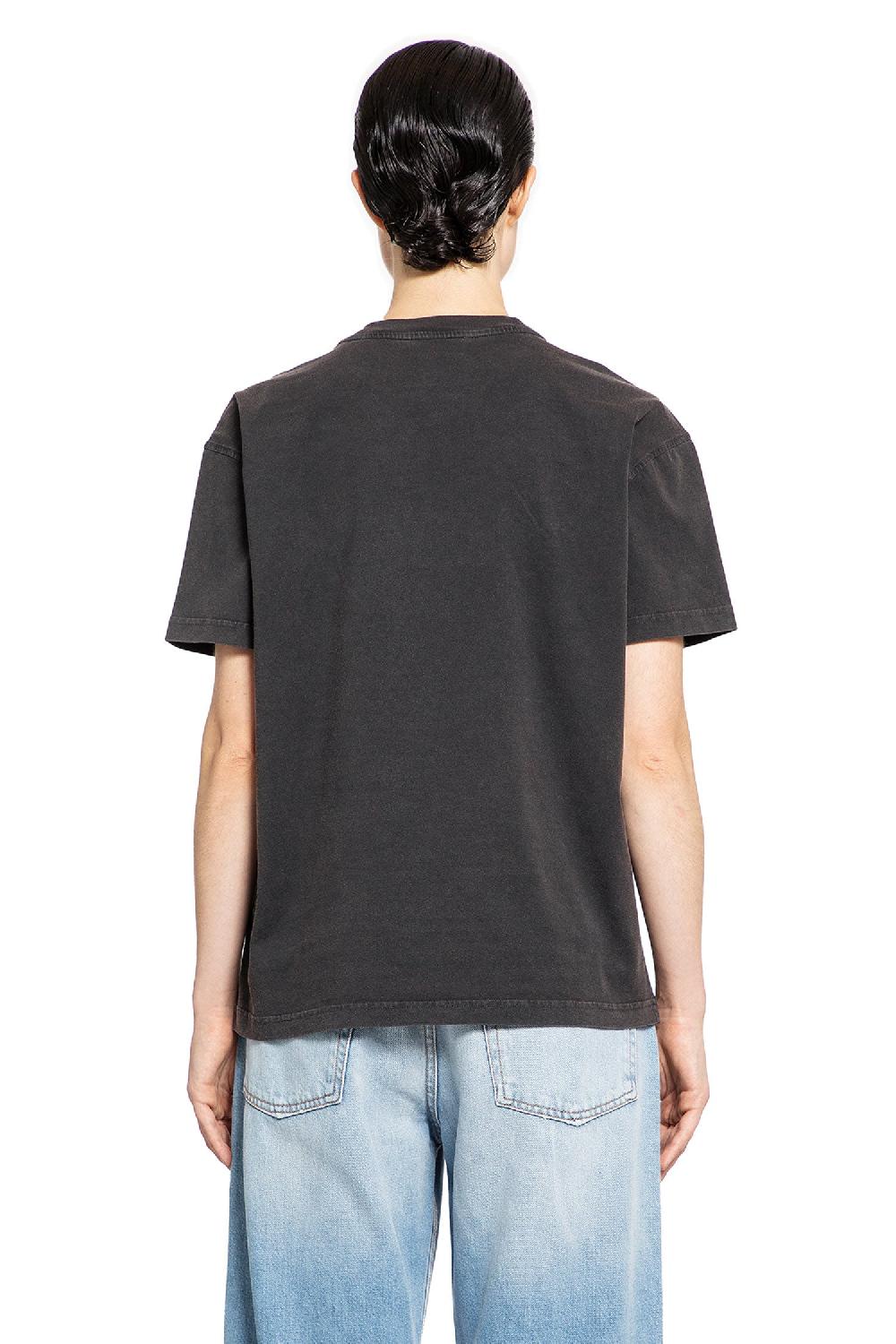 Antonioli OFF-WHITE WOMAN BLACK T-SHIRTS & TANK TOPS