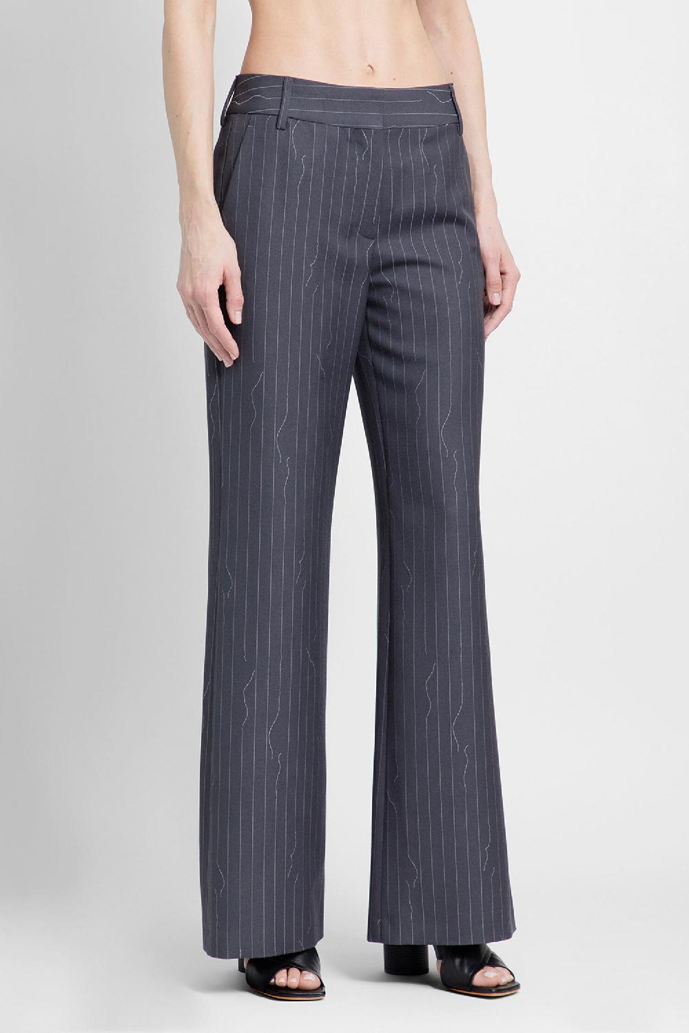 Antonioli OFF-WHITE WOMAN GREY TROUSERS