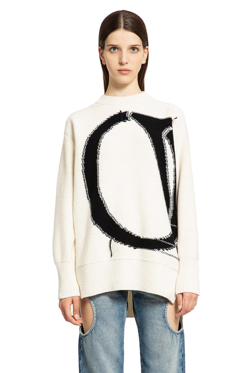 Antonioli OFF-WHITE WOMAN WHITE KNITWEAR