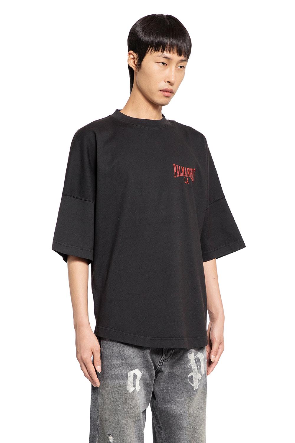 Antonioli PALM ANGELS MAN BLACK T-SHIRTS & TANK TOPS