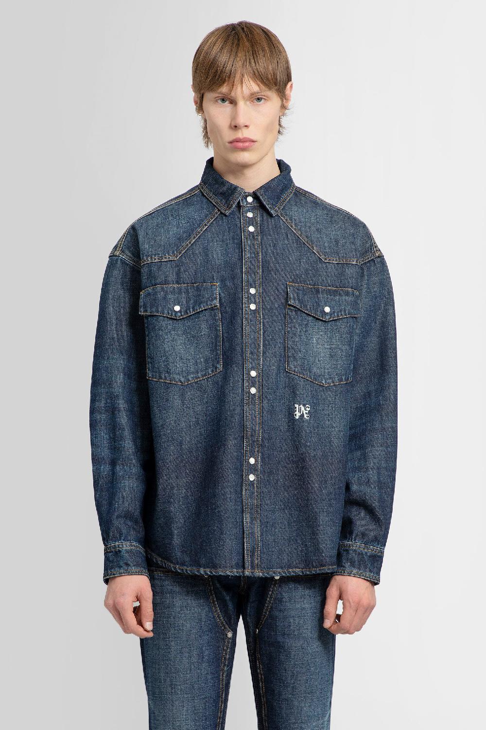 Antonioli PALM ANGELS MAN BLUE SHIRTS
