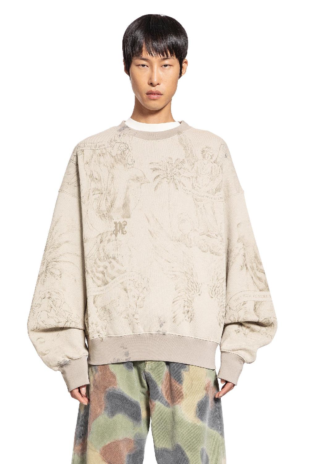Antonioli PALM ANGELS MAN OFF-WHITE SWEATSHIRTS