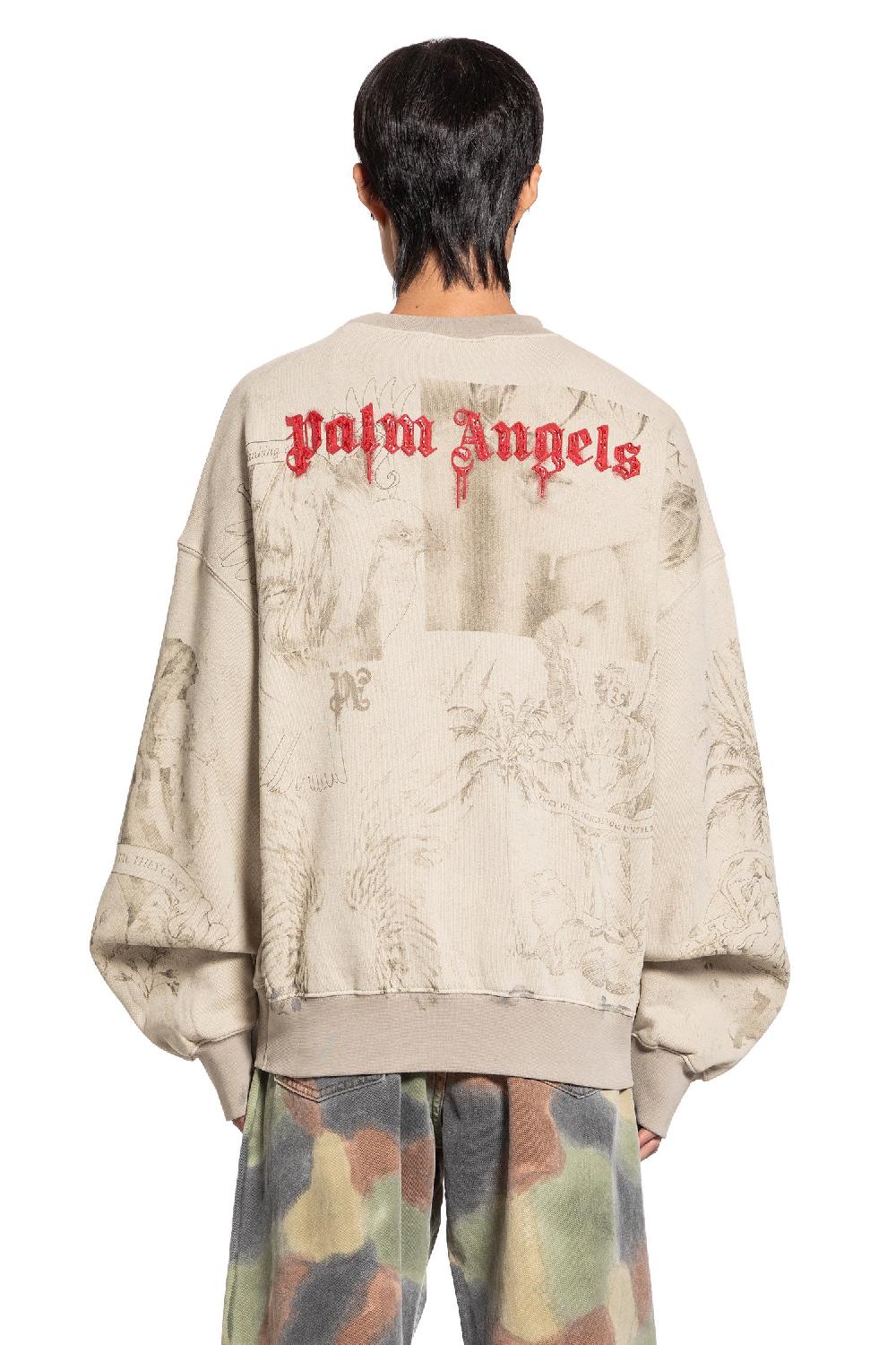 Antonioli PALM ANGELS MAN OFF-WHITE SWEATSHIRTS