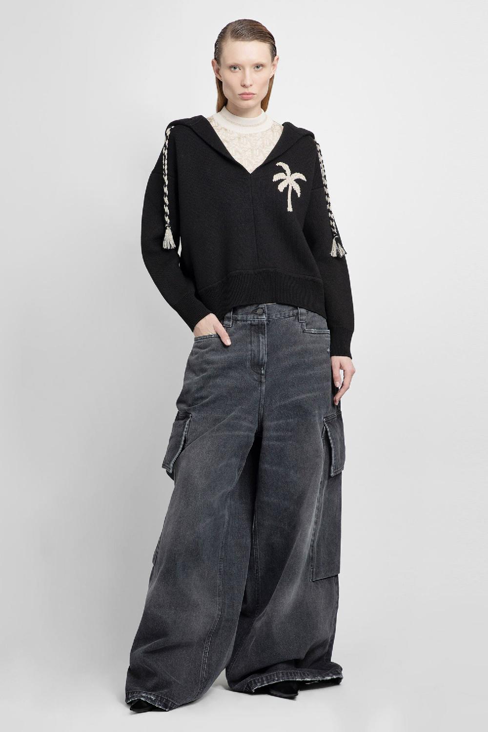 Antonioli PALM ANGELS WOMAN BLACK KNITWEAR