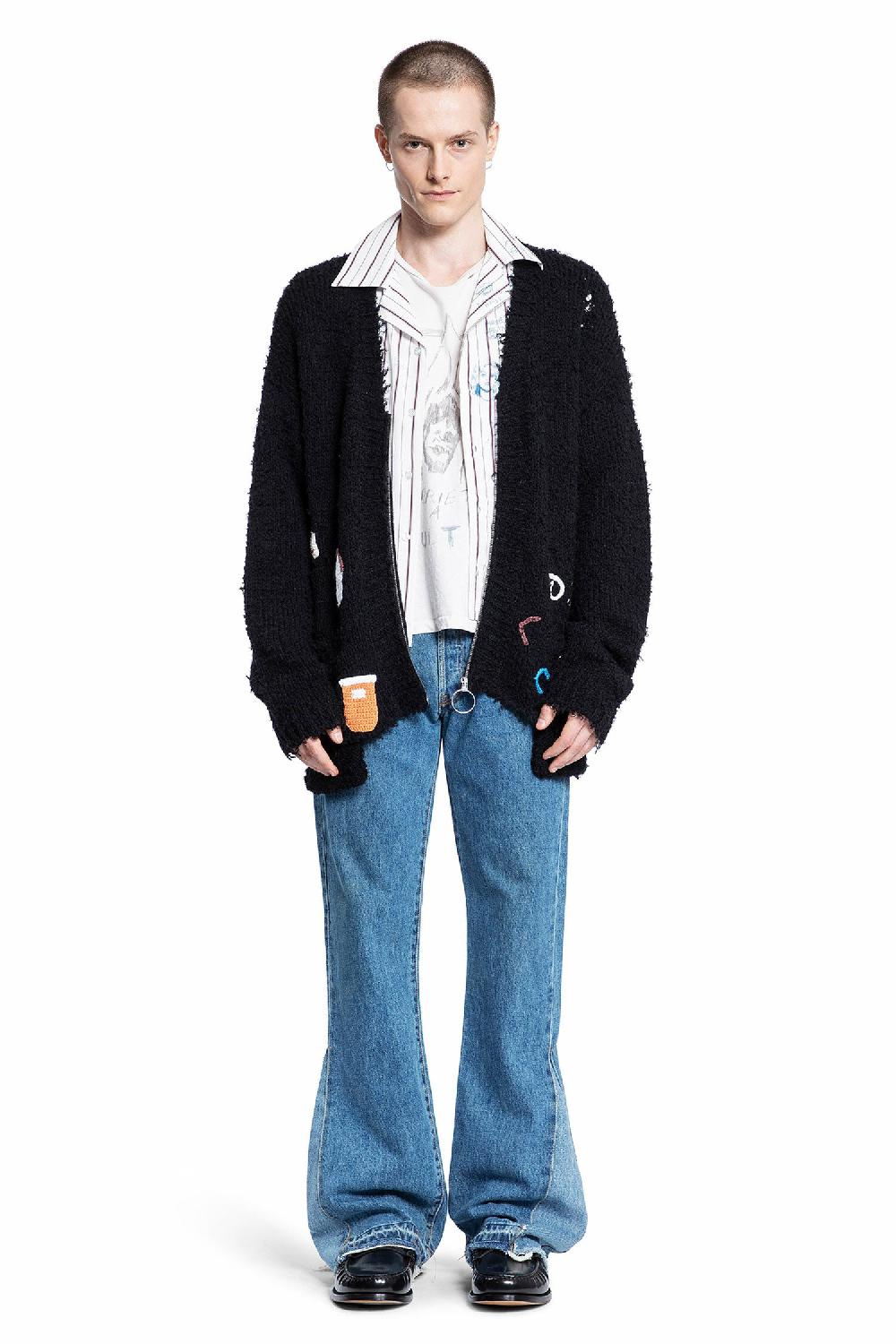 Antonioli PALY HOLLYWOOD MAN BLACK KNITWEAR