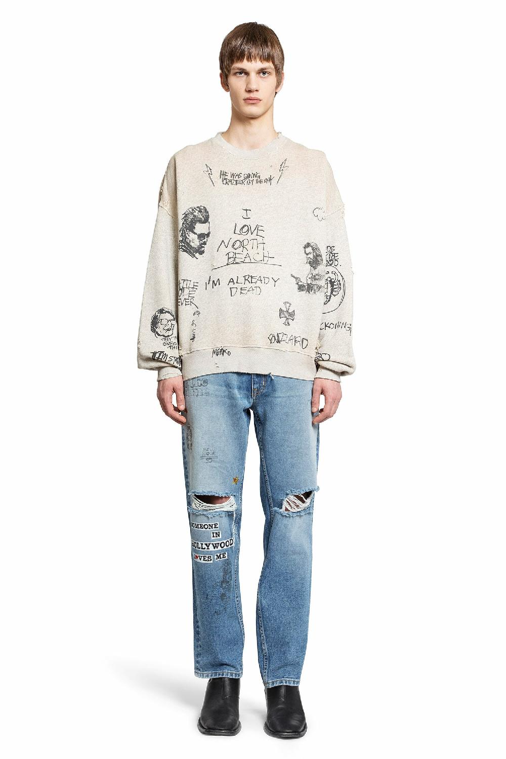 Antonioli PALY HOLLYWOOD MAN GREY SWEATSHIRTS