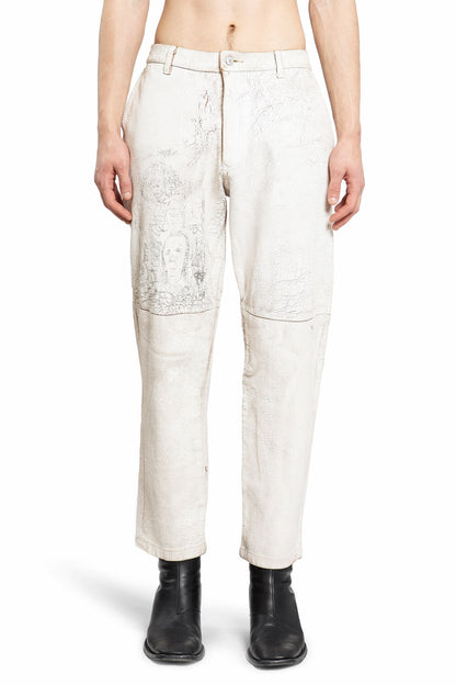 Antonioli PALY HOLLYWOOD MAN OFF-WHITE TROUSERS