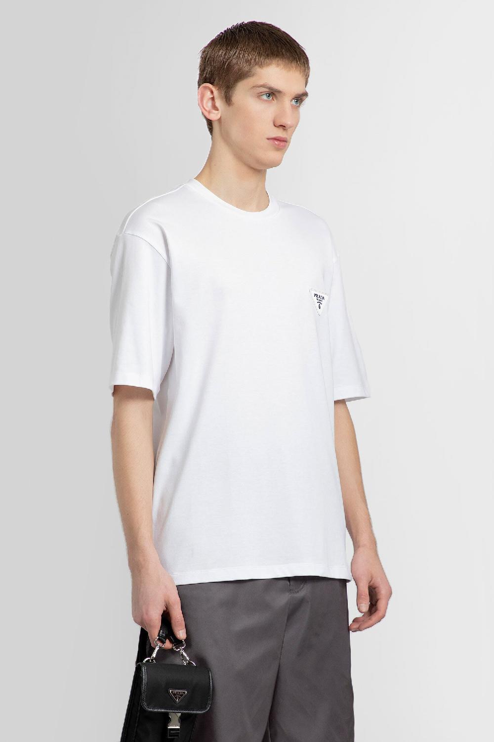 Antonioli PRADA MAN WHITE T-SHIRTS & TANK TOPS