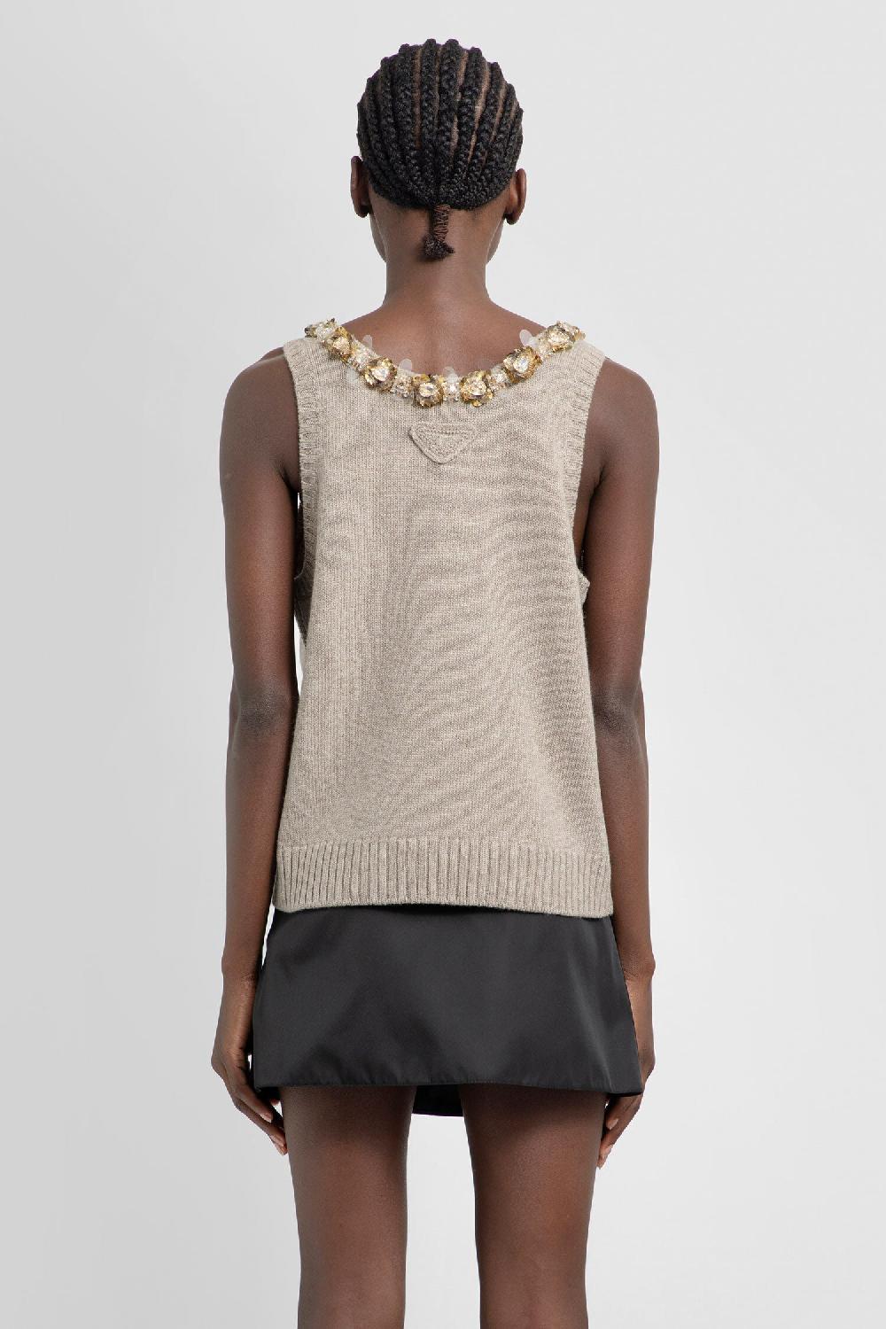 Antonioli PRADA WOMAN BEIGE T-SHIRTS & TANK TOPS