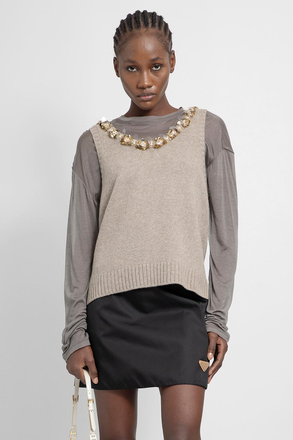 Antonioli PRADA WOMAN BEIGE T-SHIRTS & TANK TOPS