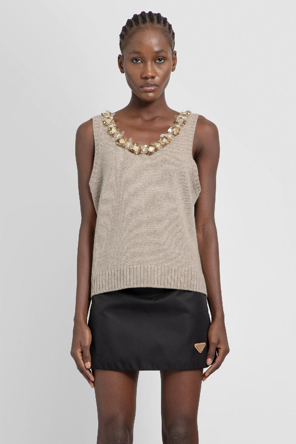 Antonioli PRADA WOMAN BEIGE T-SHIRTS & TANK TOPS