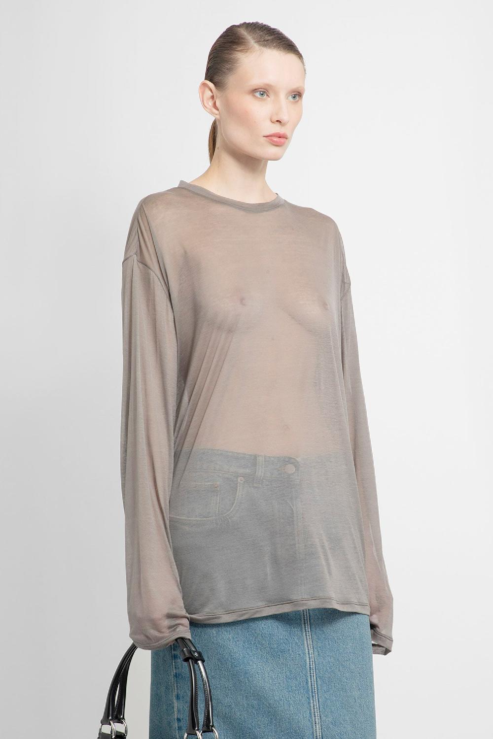 Antonioli PRADA WOMAN GREY T-SHIRTS & TANK TOPS