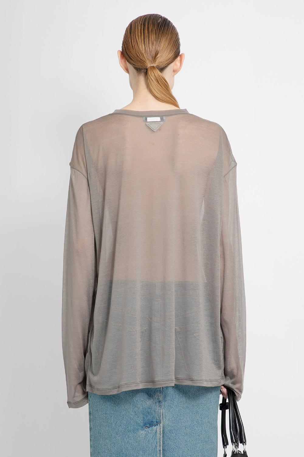 Antonioli PRADA WOMAN GREY T-SHIRTS & TANK TOPS
