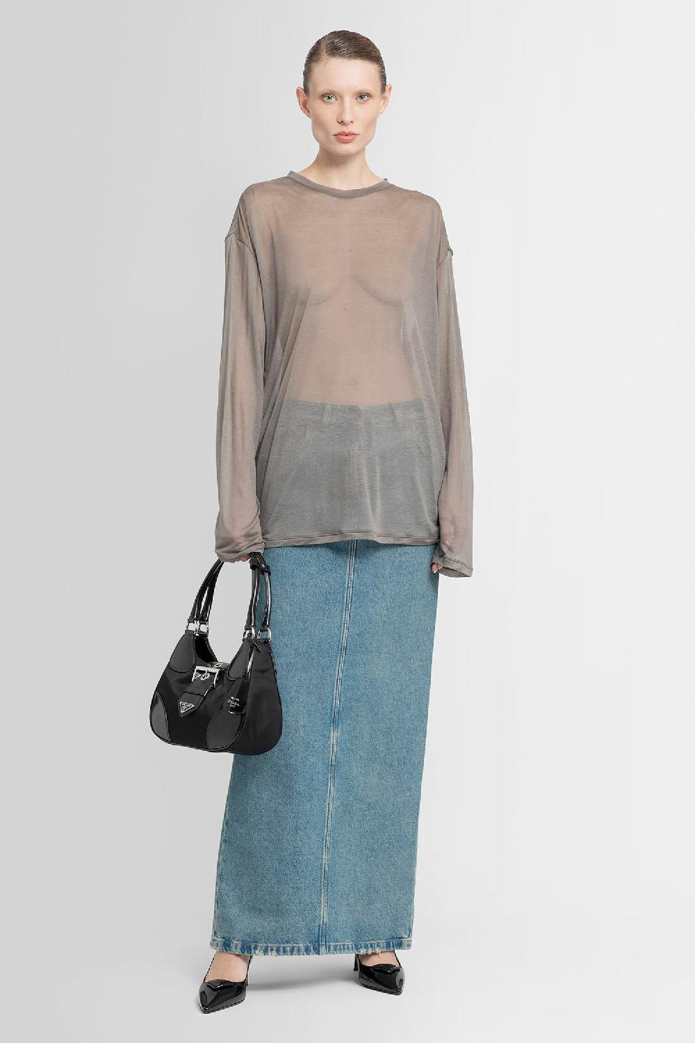 Antonioli PRADA WOMAN GREY T-SHIRTS & TANK TOPS