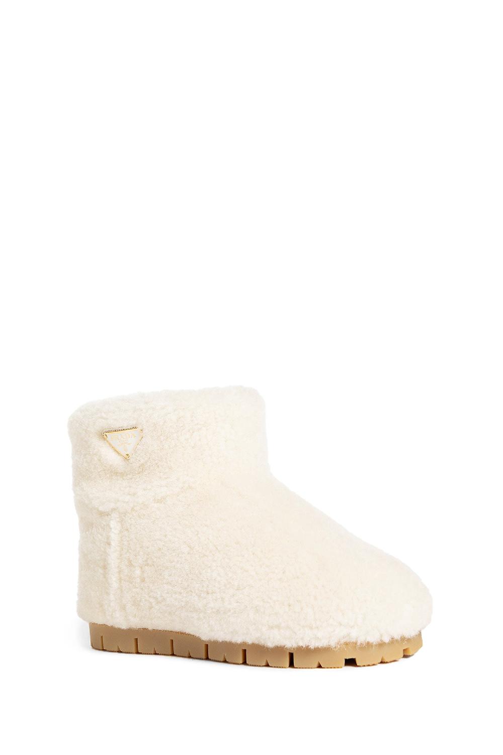 Antonioli PRADA WOMAN OFF-WHITE BOOTS