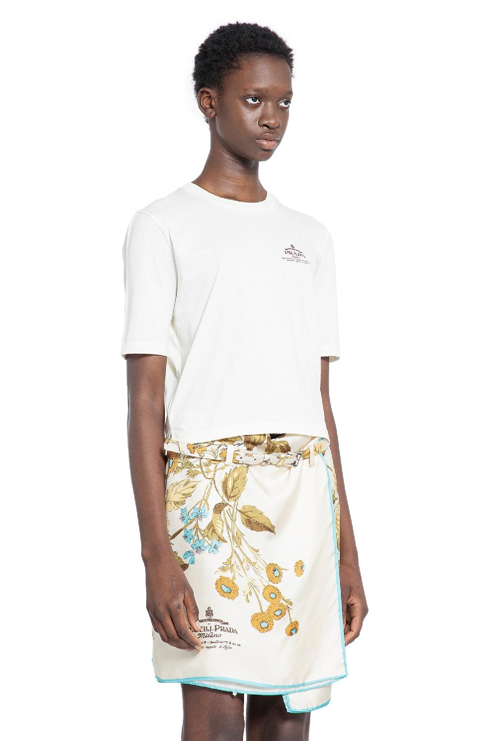 Antonioli PRADA WOMAN OFF-WHITE T-SHIRTS & TANK TOPS