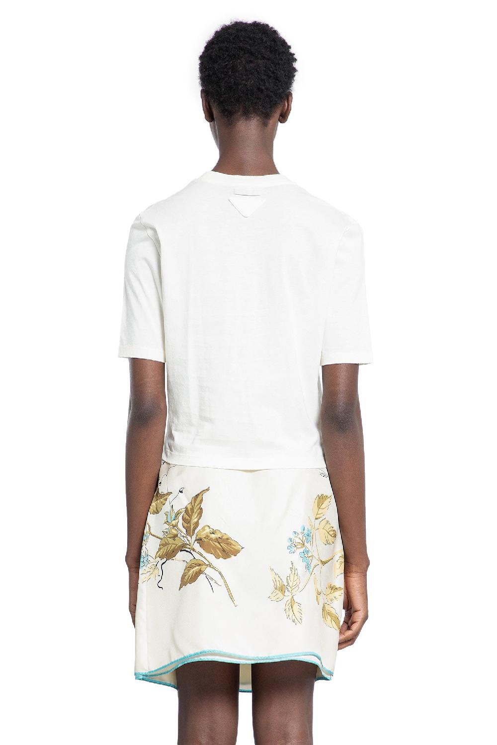 Antonioli PRADA WOMAN OFF-WHITE T-SHIRTS & TANK TOPS