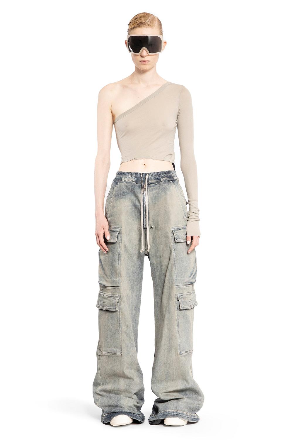 Antonioli RICK OWENS DRKSHDW WOMAN BLUE TROUSERS