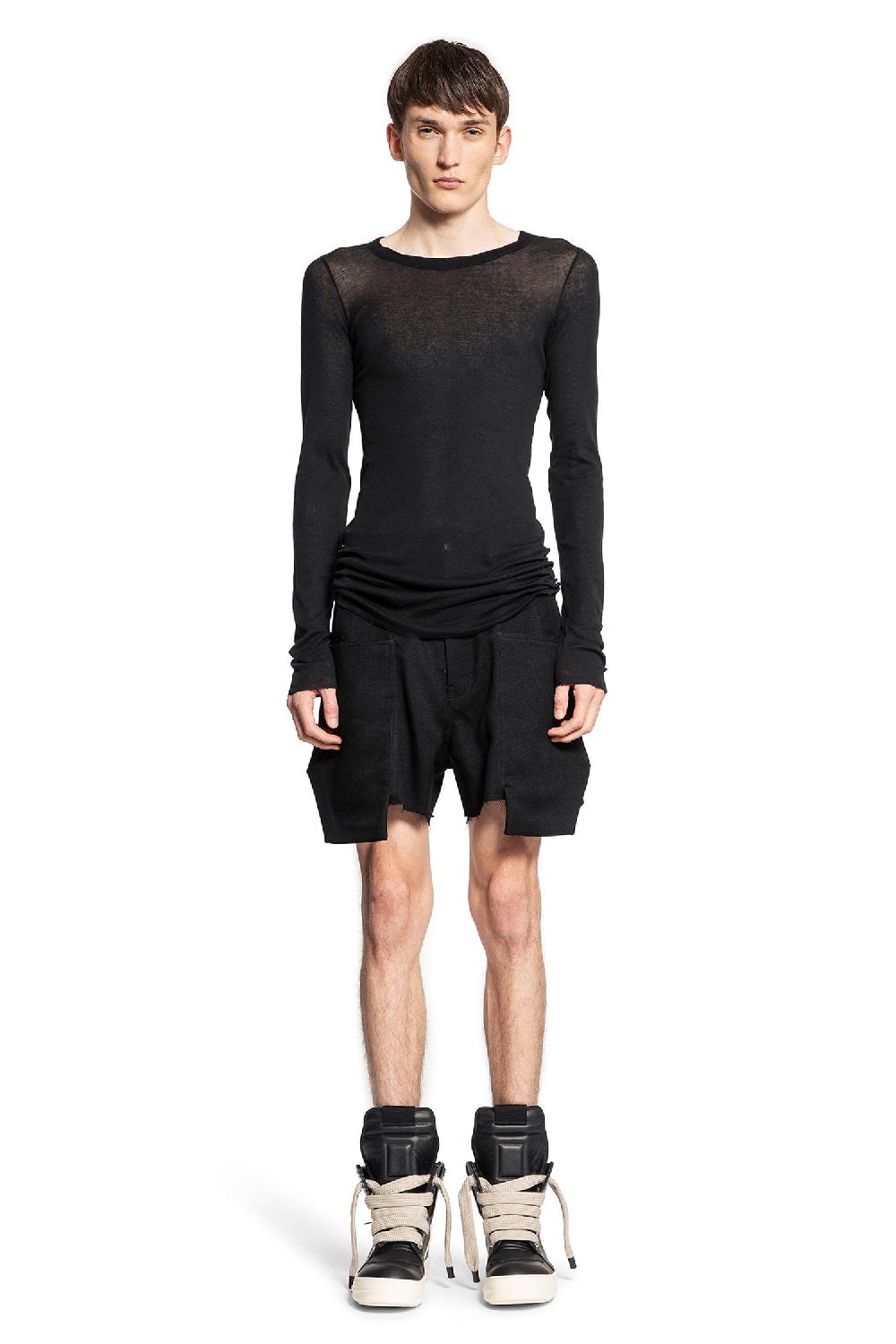 Antonioli RICK OWENS MAN BLACK SHORTS & SKIRTS