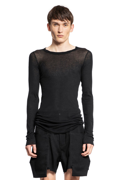 Antonioli RICK OWENS MAN BLACK T-SHIRTS & TANK TOPS