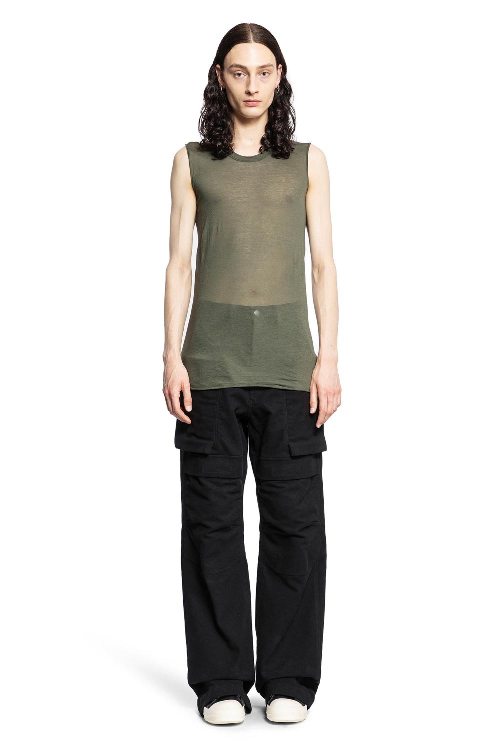 Antonioli RICK OWENS MAN GREEN T-SHIRTS & TANK TOPS