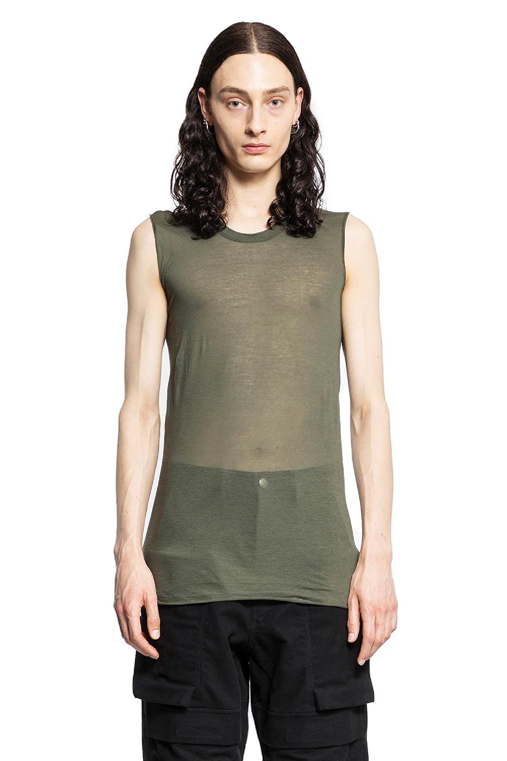 Antonioli RICK OWENS MAN GREEN T-SHIRTS & TANK TOPS