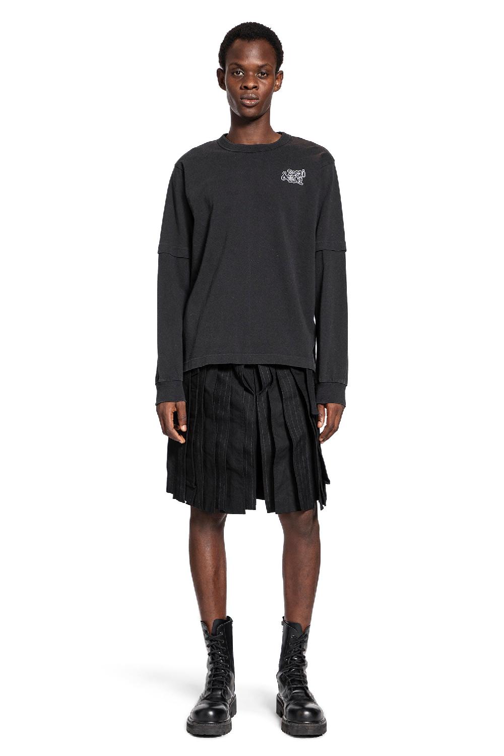 Antonioli SACAI MAN BLACK SHORTS & SKIRTS