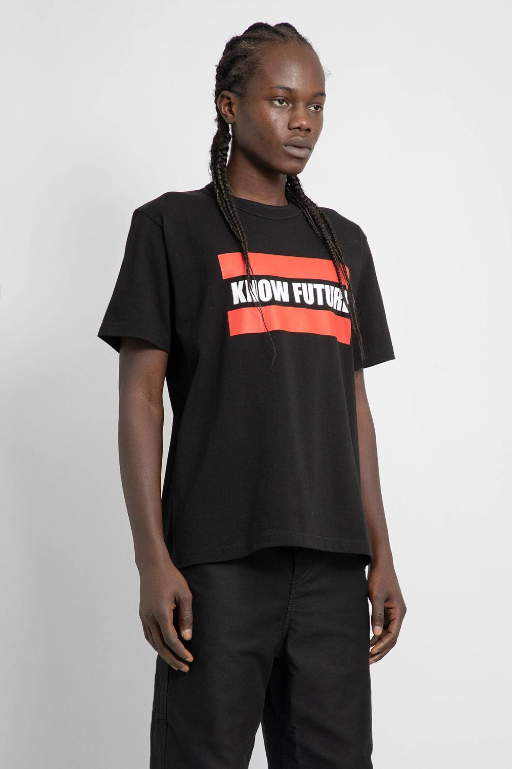 Antonioli SACAI MAN BLACK T-SHIRTS & TANK TOPS