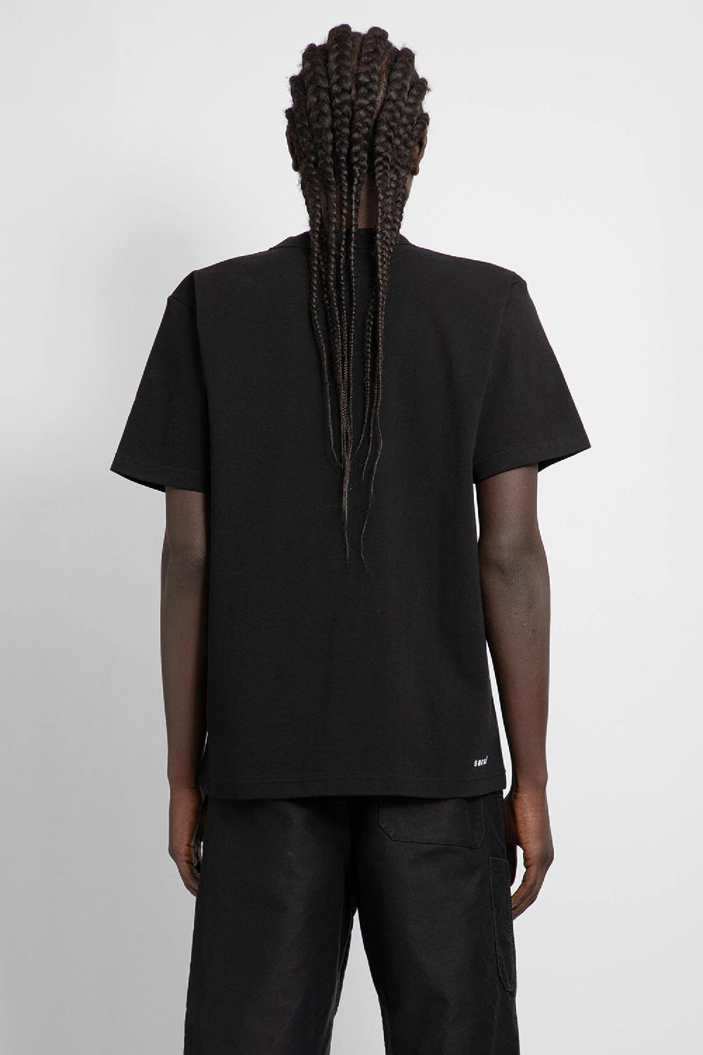 Antonioli SACAI MAN BLACK T-SHIRTS & TANK TOPS