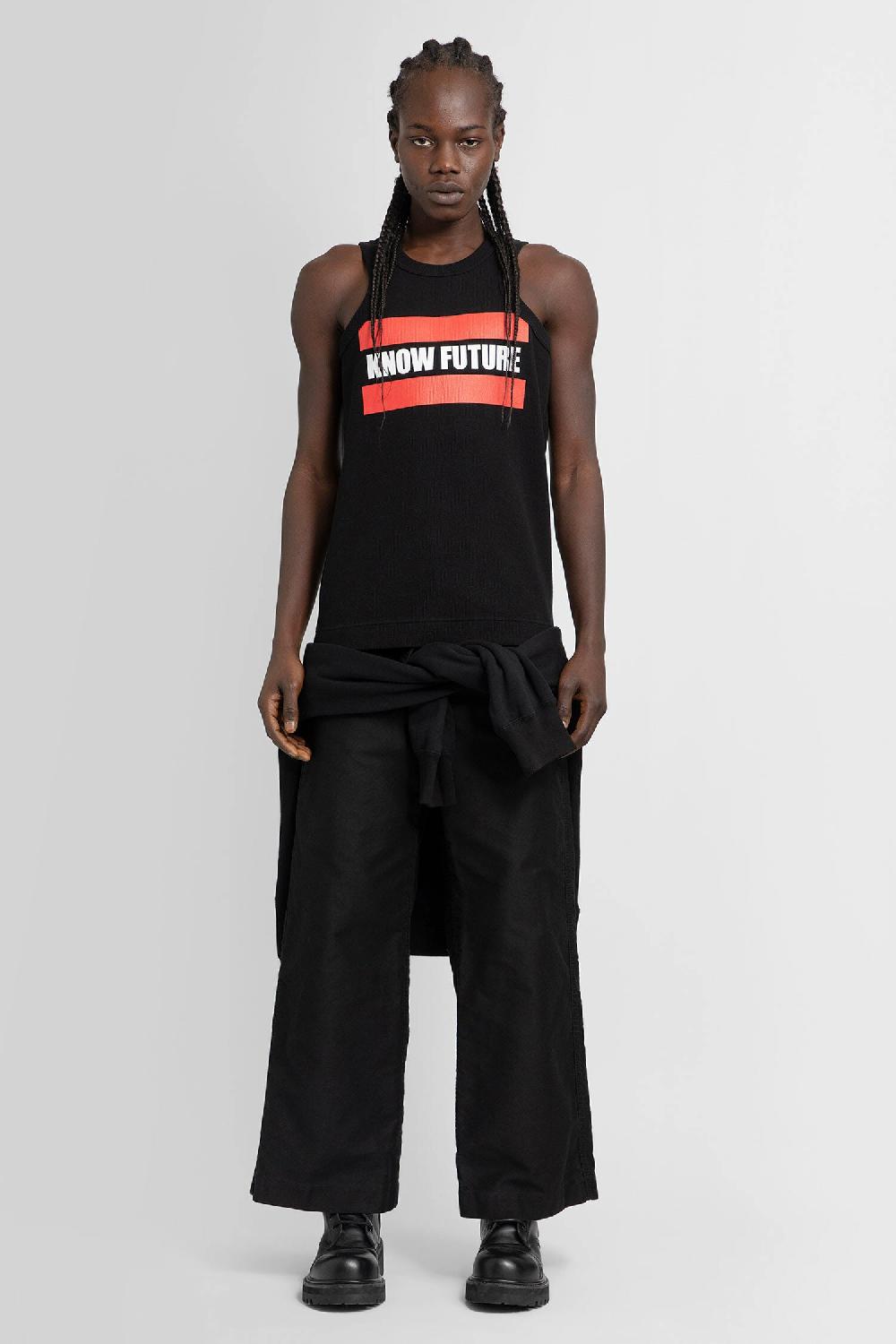Antonioli SACAI MAN BLACK T-SHIRTS & TANK TOPS