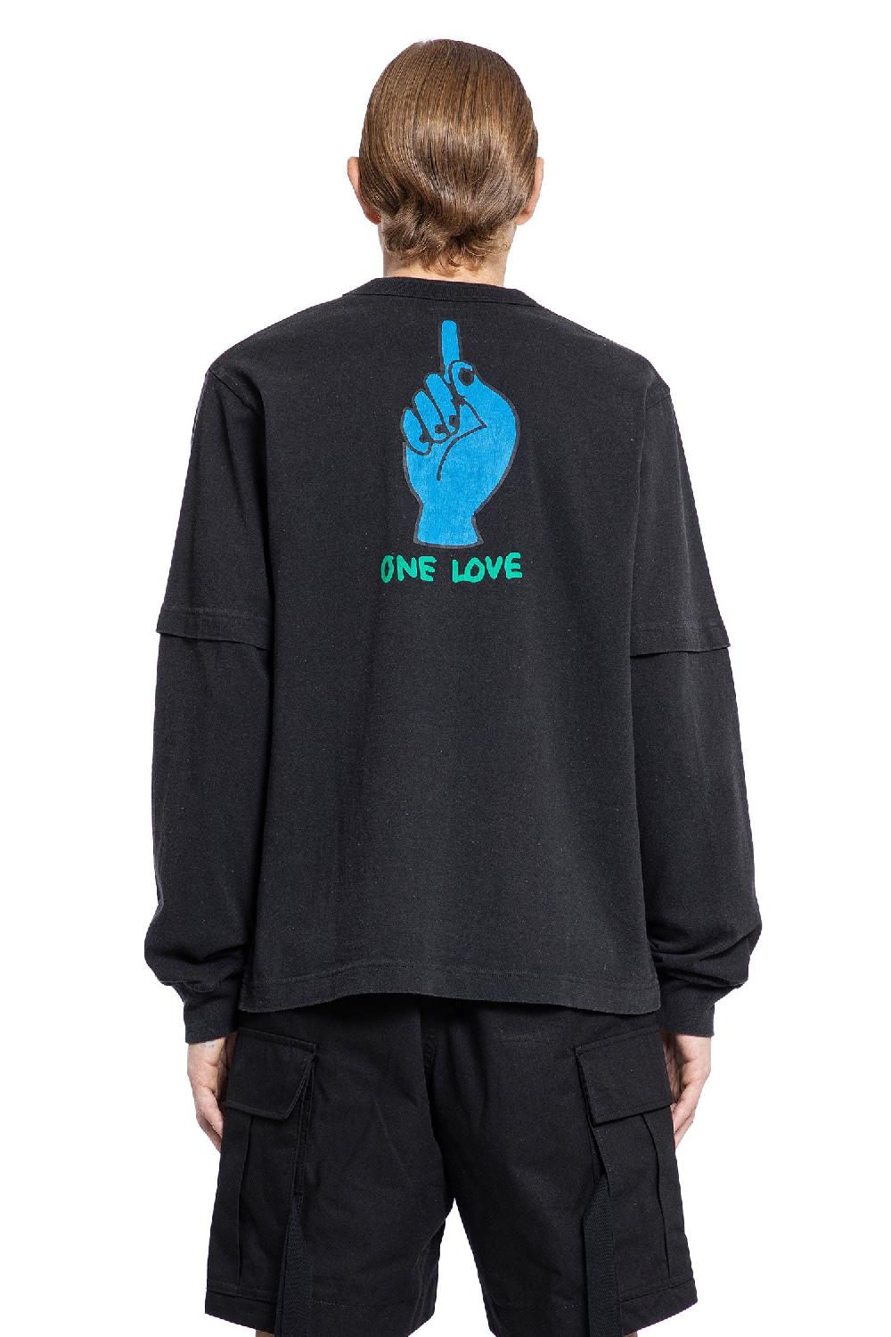 Antonioli SACAI MAN BLACK T-SHIRTS & TANK TOPS