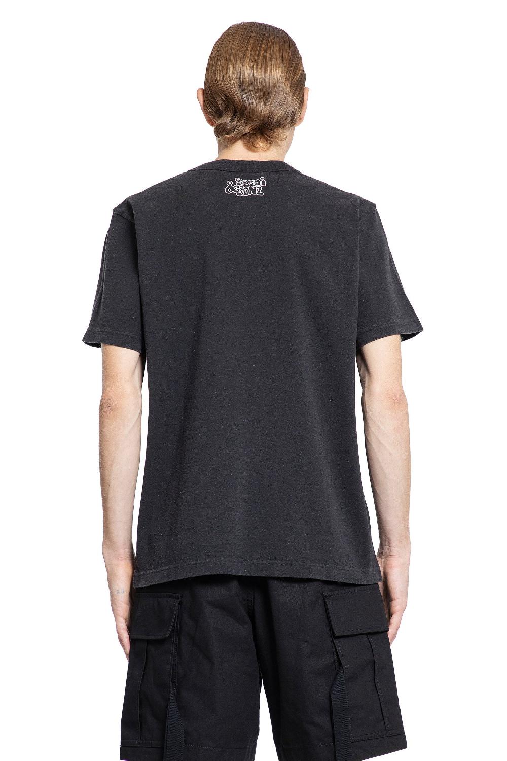 Antonioli SACAI MAN BLACK T-SHIRTS & TANK TOPS