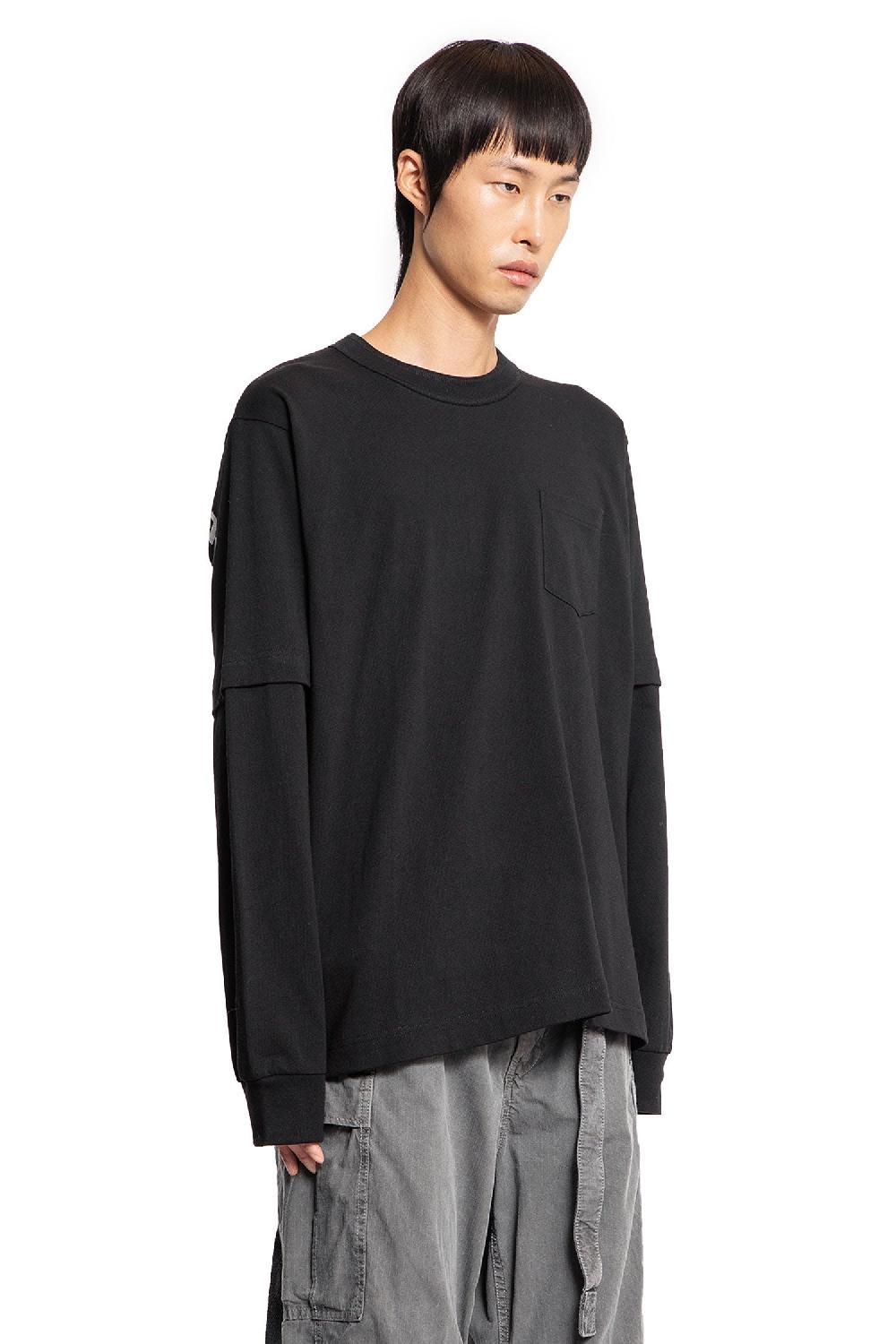 Antonioli SACAI MAN BLACK T-SHIRTS & TANK TOPS