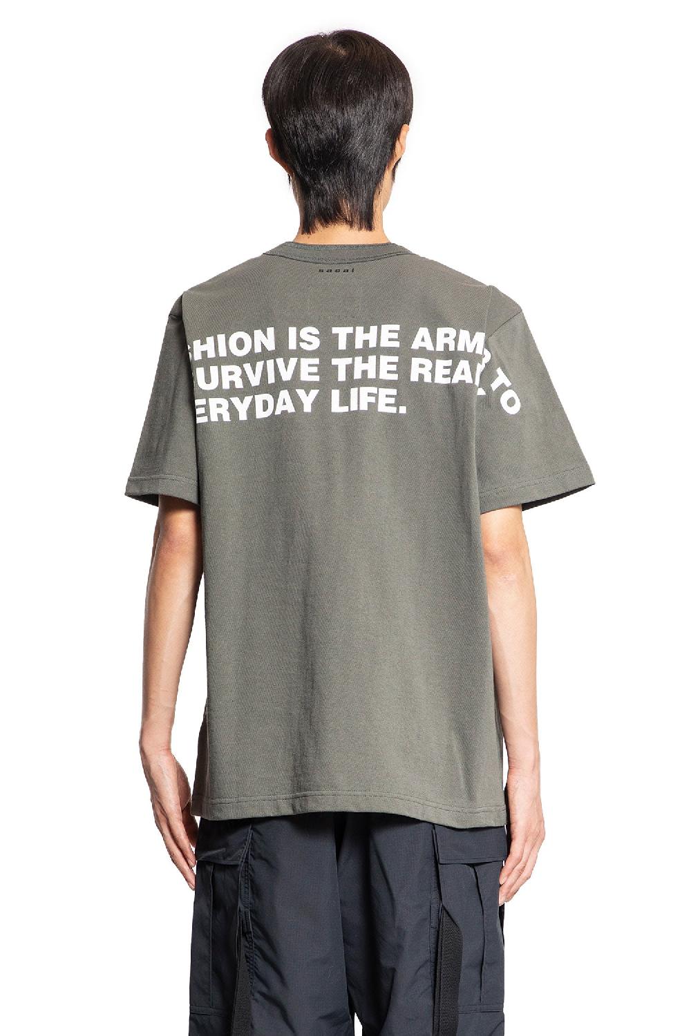 Antonioli SACAI MAN GREEN T-SHIRTS & TANK TOPS
