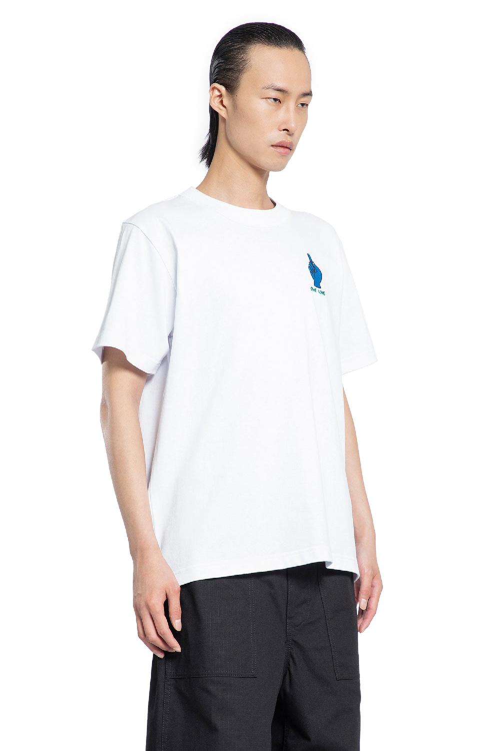 Antonioli SACAI MAN WHITE T-SHIRTS & TANK TOPS