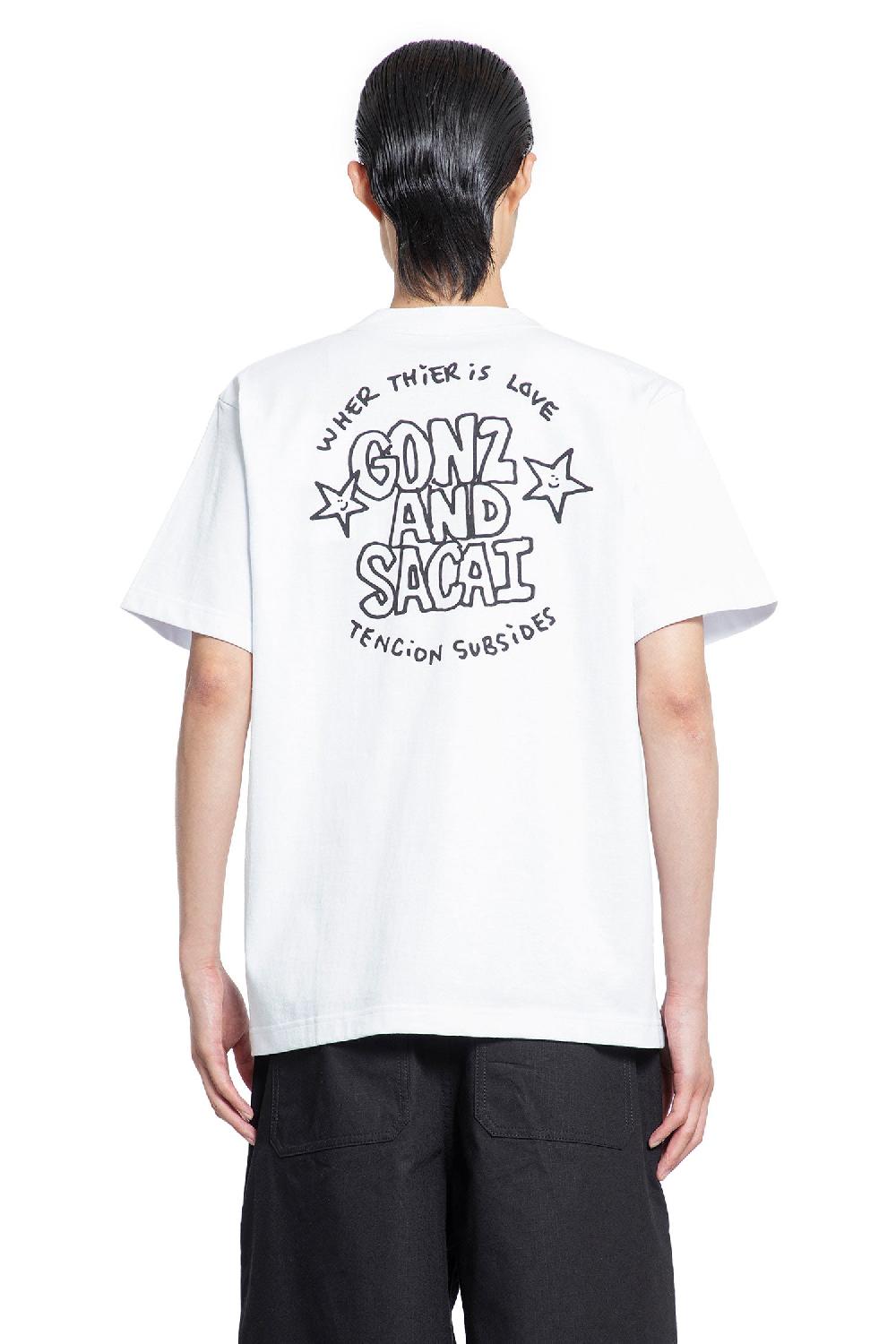 Antonioli SACAI MAN WHITE T-SHIRTS & TANK TOPS